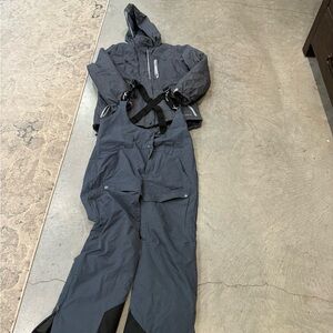 Women's Charcoal Hooded Jumpsuit